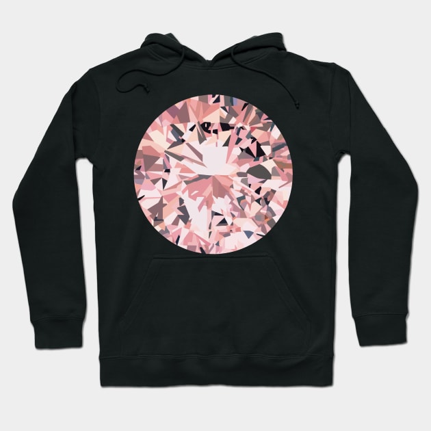 Pink diamond geometric illustration Hoodie by Tana B 